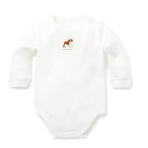 Janie and Jack BABY EMBROIDERED BULLDOG BODYSUIT Sz 12-18m